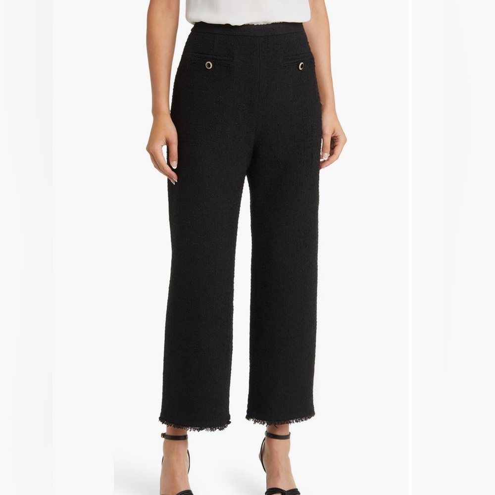 Ted Baker London Kattyyt Boucllè Straight leg Ankle Pants -size 3 color black